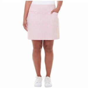 NEW S.C. & Co. Print Pull On Elastic Waist 360 Tummy Control Skirt Shorts Skort